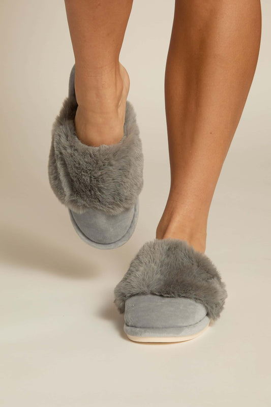 Furry Slipper Mules