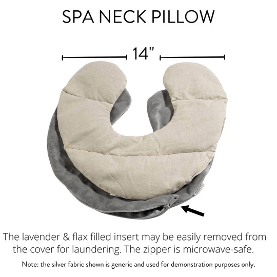 Lavender Spa Neck Pillow — Platinum Angora