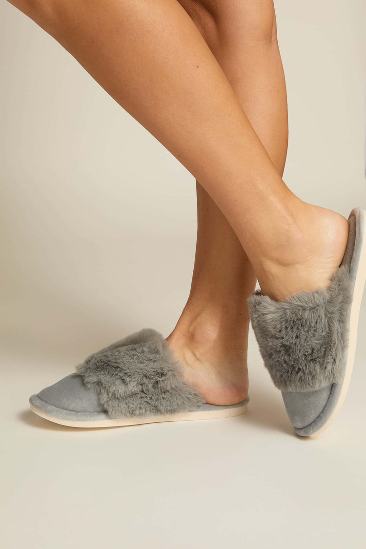 Furry Slipper Mules