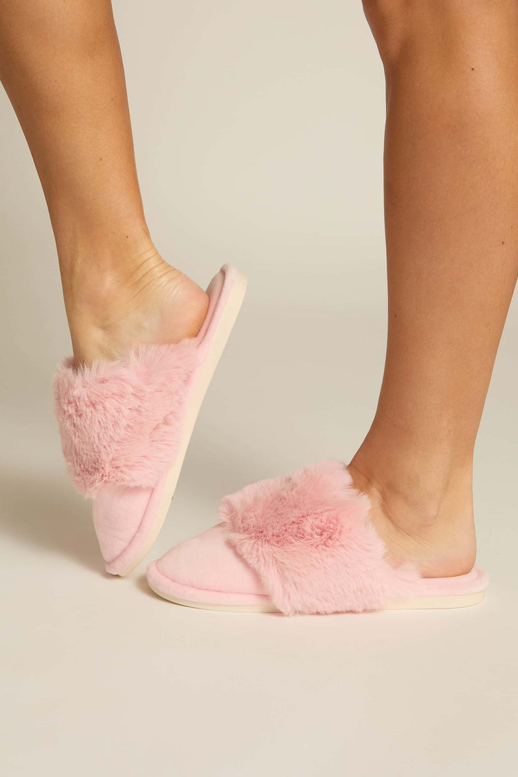 Furry Slipper Mules