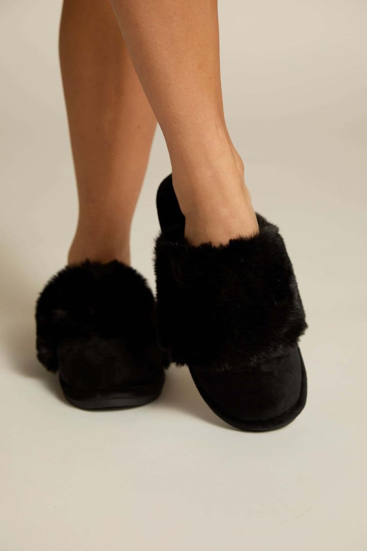 Furry Slipper Mules