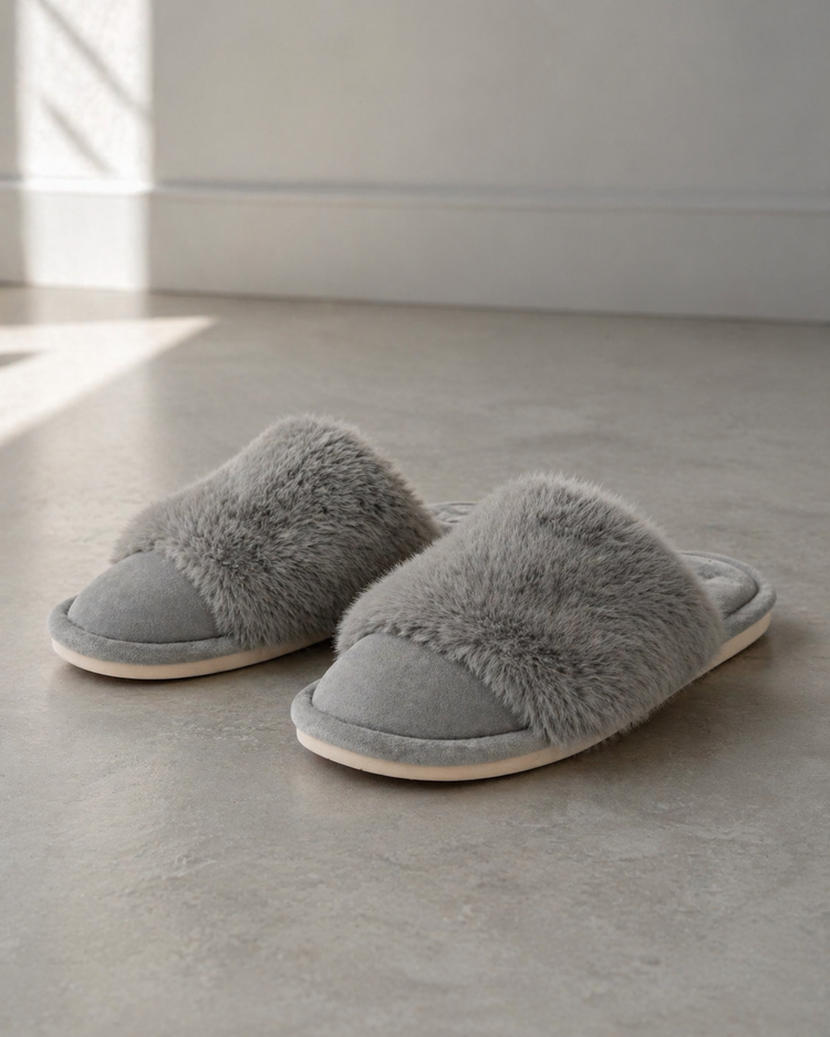 Furry Slipper Mules