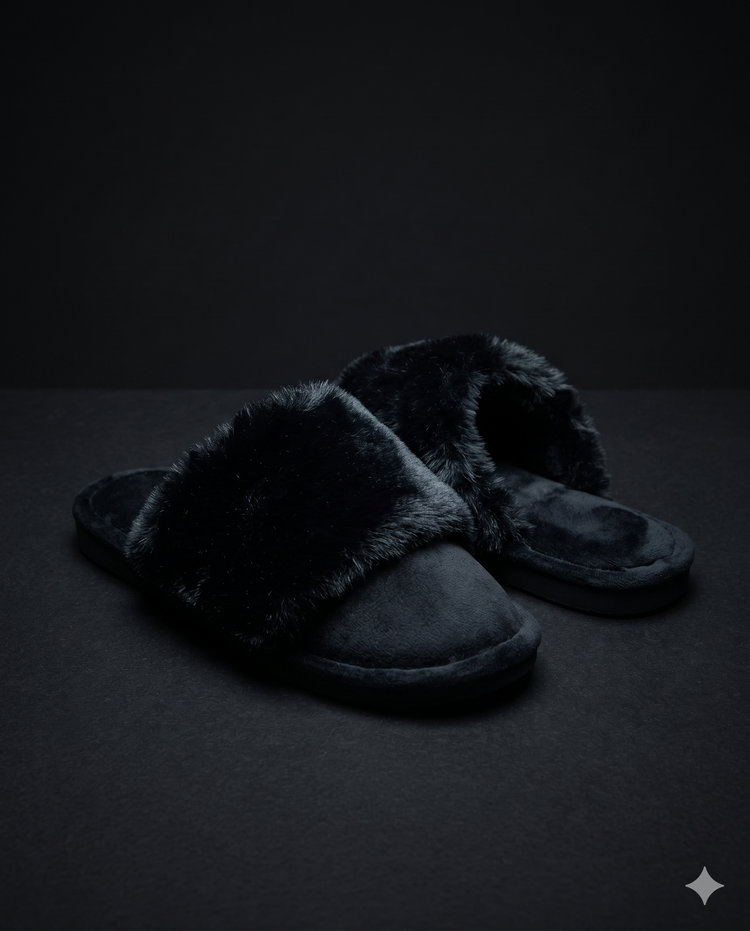 Furry Slipper Mules