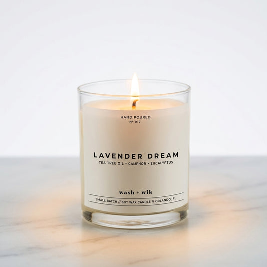 Lavender Dream Soy Candle — Lavender, Tea Tree & Eucalyptus